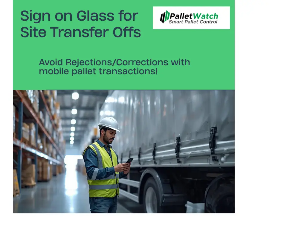 PalletWatch Sign on Glass